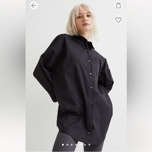 ❤️Host Pick ❤️ H&M Oversized Black Dress Shirt